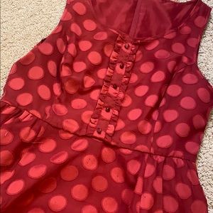 LC Lauren Conrad Red Polka Dot Dress
